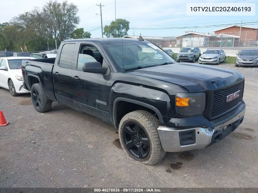 2016 GMC Sierra 1500 VIN: 1GTV2LEC2GZ406193 Lot: 40278535