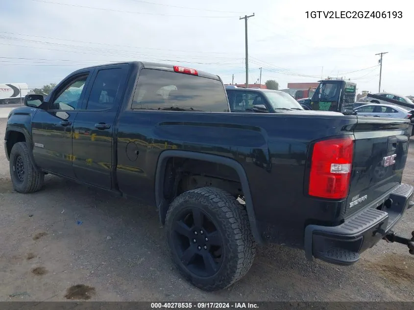 2016 GMC Sierra 1500 VIN: 1GTV2LEC2GZ406193 Lot: 40278535