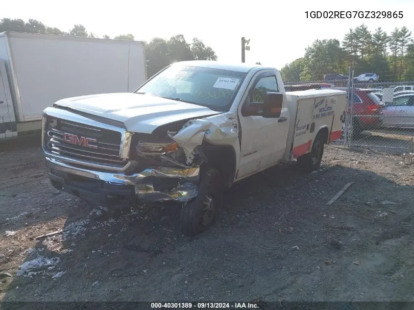 2016 GMC Sierra 2500Hd VIN: 1GD02REG7GZ329865 Lot: 40301389