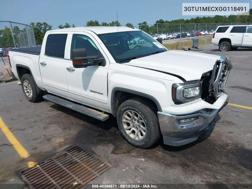 2016 GMC Sierra 1500 Sle VIN: 3GTU1MECXGG118491 Lot: 40306671