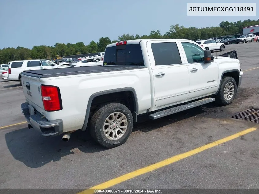 2016 GMC Sierra 1500 Sle VIN: 3GTU1MECXGG118491 Lot: 40306671