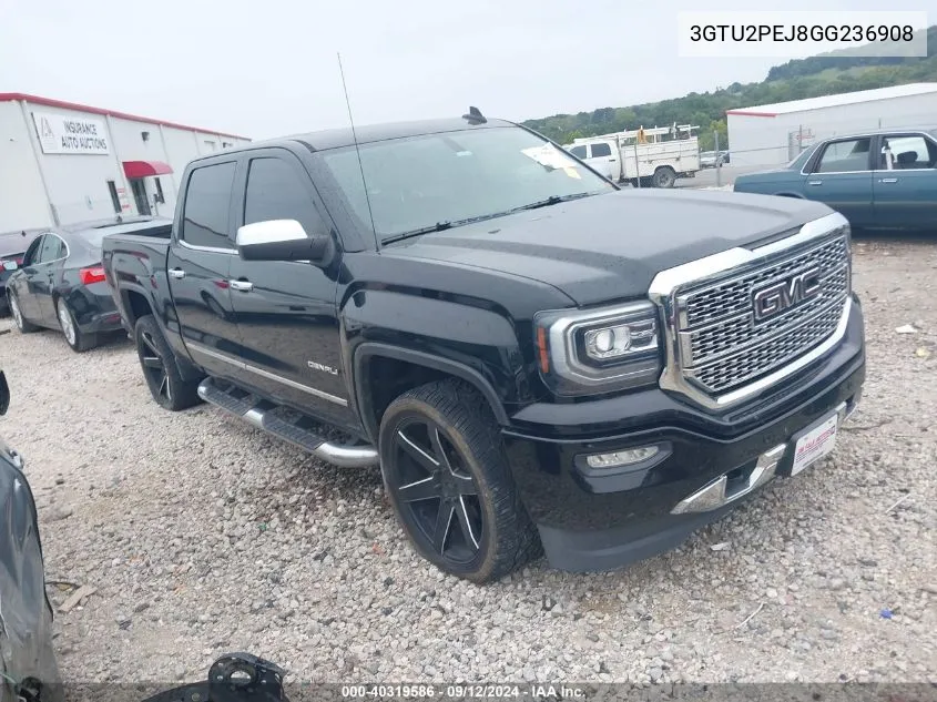 2016 GMC Sierra 1500 Denali VIN: 3GTU2PEJ8GG236908 Lot: 40319586