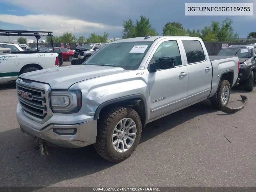 2016 GMC Sierra 1500 Slt VIN: 3GTU2NEC5GG169755 Lot: 40327582