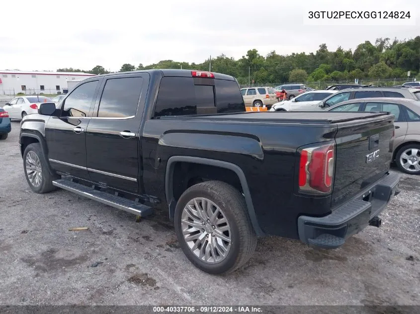 2016 GMC Sierra K1500 Denali VIN: 3GTU2PECXGG124824 Lot: 40337706