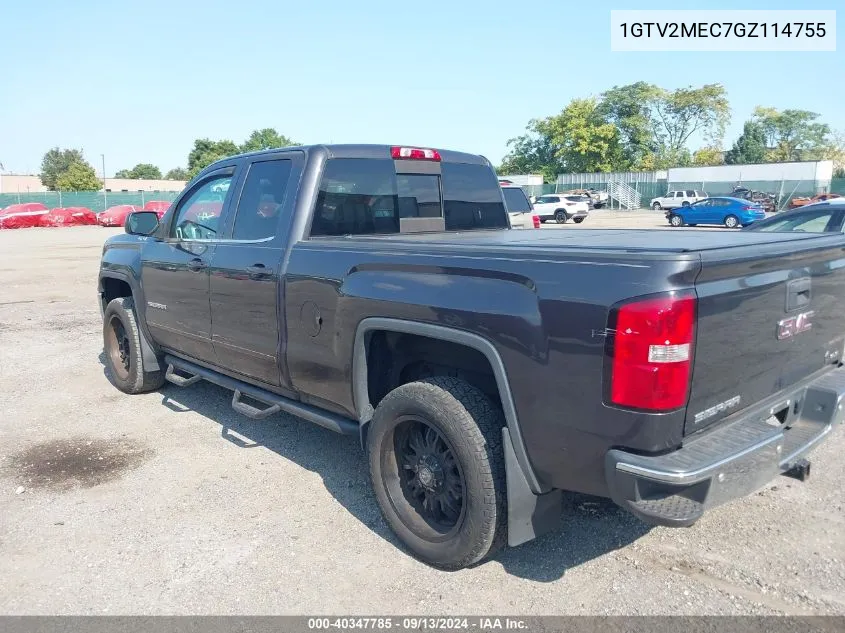 2016 GMC Sierra 1500 Sle VIN: 1GTV2MEC7GZ114755 Lot: 40347785