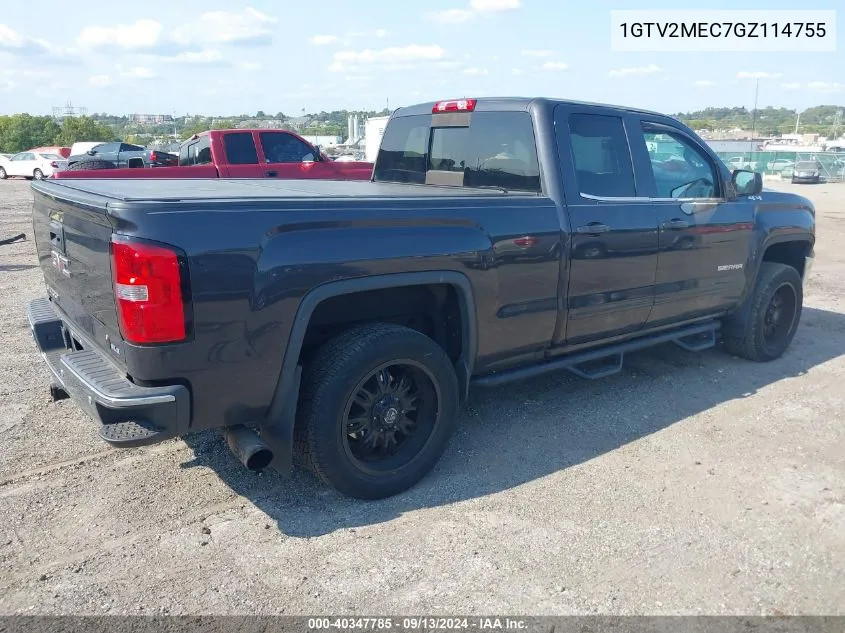 2016 GMC Sierra 1500 Sle VIN: 1GTV2MEC7GZ114755 Lot: 40347785