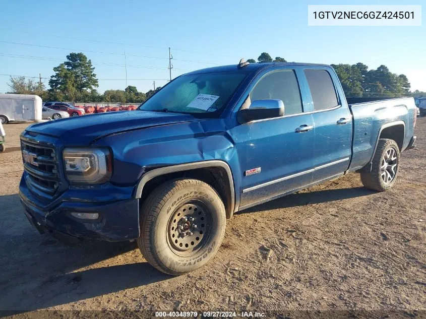 2016 GMC Sierra K1500 Slt VIN: 1GTV2NEC6GZ424501 Lot: 40348979