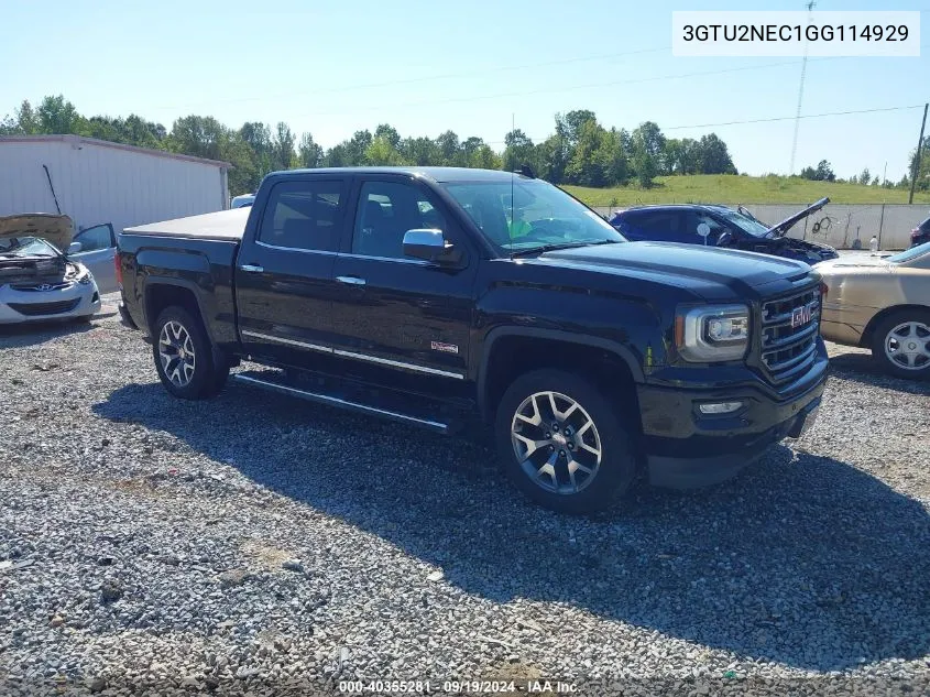 2016 GMC Sierra 1500 Slt VIN: 3GTU2NEC1GG114929 Lot: 40355281