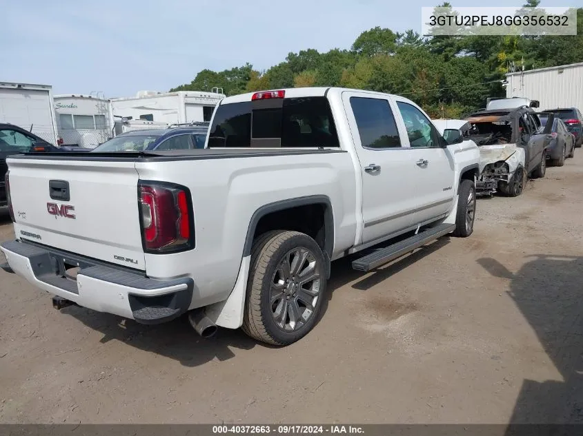 2016 GMC Sierra 1500 Denali VIN: 3GTU2PEJ8GG356532 Lot: 40372663