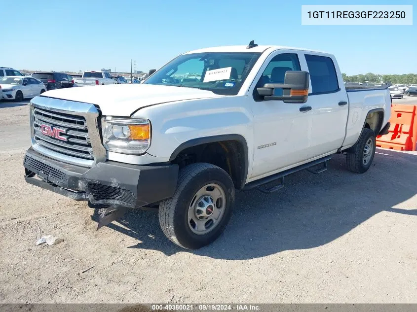 2016 GMC Sierra 2500Hd VIN: 1GT11REG3GF223250 Lot: 40380021