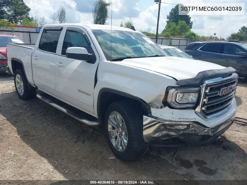 2016 GMC Sierra 1500 Sle VIN: 3GTP1MEC6GG142039 Lot: 40384610