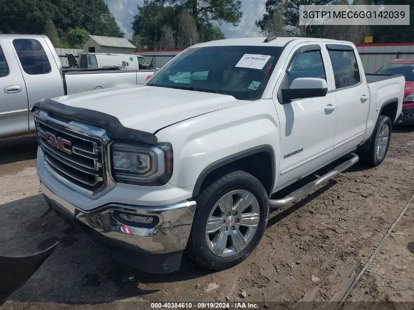 2016 GMC Sierra 1500 Sle VIN: 3GTP1MEC6GG142039 Lot: 40384610