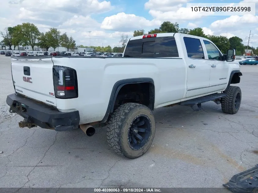 2016 GMC Sierra 3500Hd Denali VIN: 1GT42YE89GF265998 Lot: 40390063