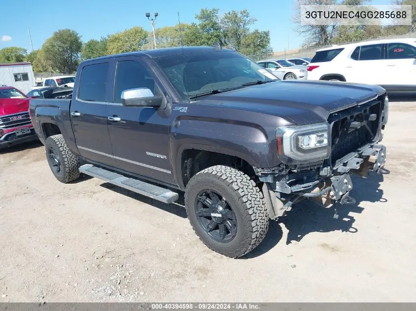 2016 GMC Sierra 1500 Slt VIN: 3GTU2NEC4GG285688 Lot: 40394598