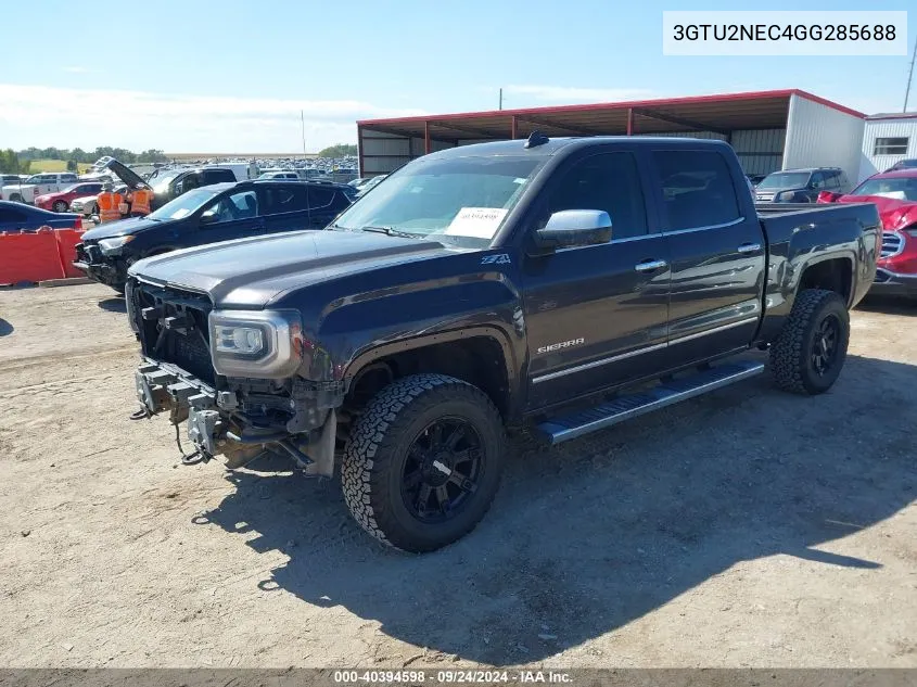 2016 GMC Sierra 1500 Slt VIN: 3GTU2NEC4GG285688 Lot: 40394598