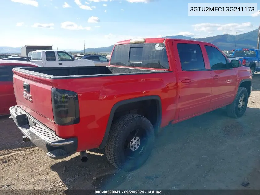 2016 GMC Sierra 1500 Sle VIN: 3GTU2MEC1GG241173 Lot: 40399041