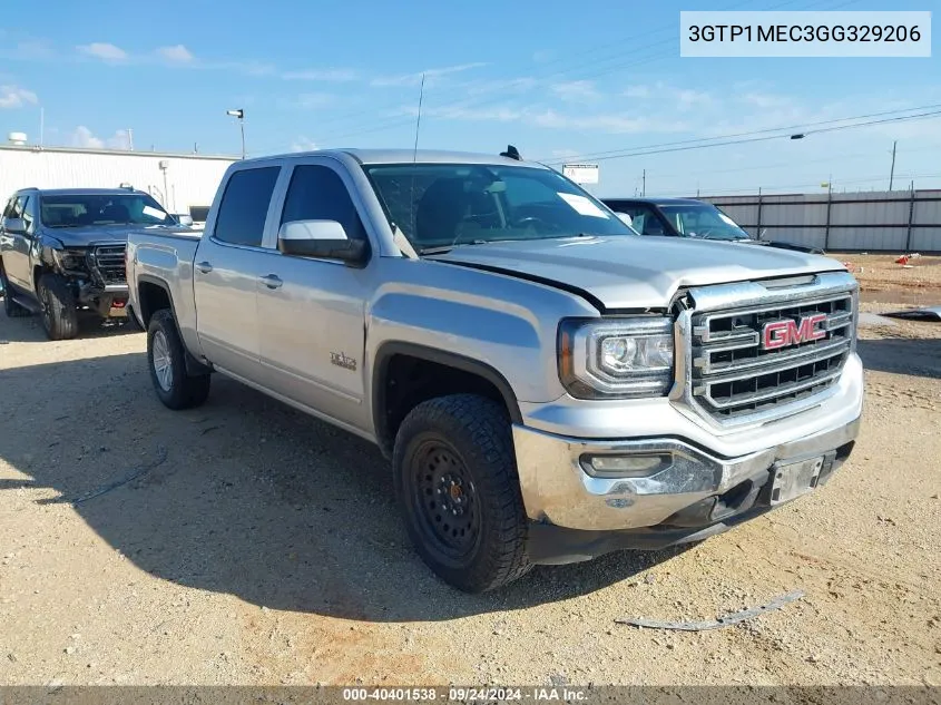 2016 GMC Sierra 1500 Sle VIN: 3GTP1MEC3GG329206 Lot: 40401538