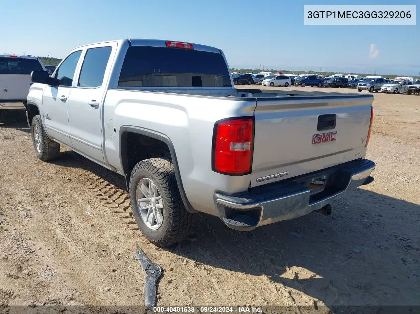 2016 GMC Sierra 1500 Sle VIN: 3GTP1MEC3GG329206 Lot: 40401538