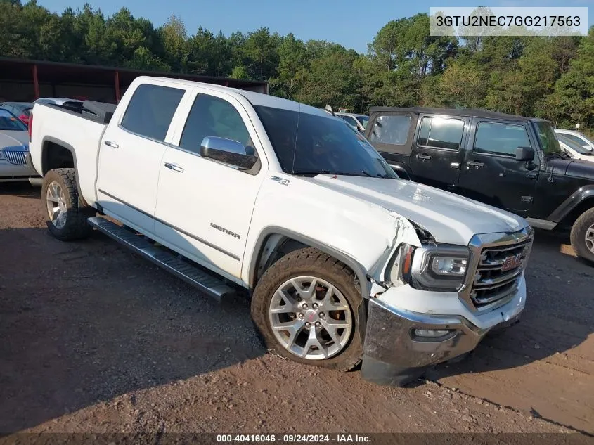 2016 GMC Sierra K1500 Slt VIN: 3GTU2NEC7GG217563 Lot: 40416046