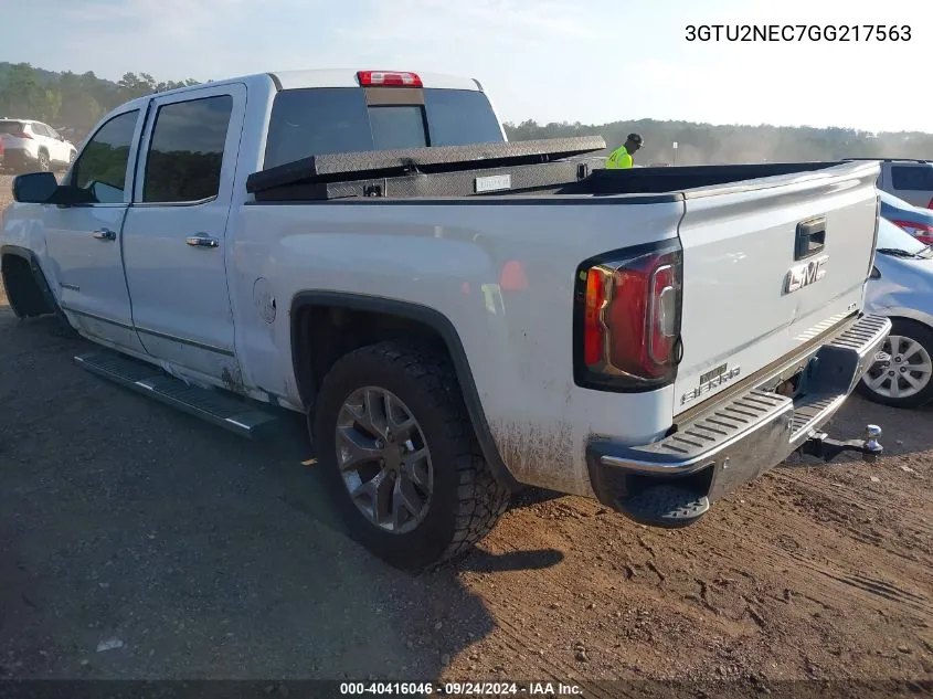 2016 GMC Sierra K1500 Slt VIN: 3GTU2NEC7GG217563 Lot: 40416046