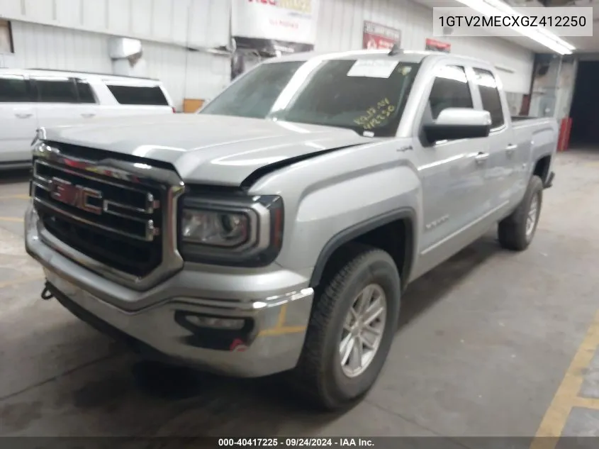 2016 GMC Sierra K1500 Sle VIN: 1GTV2MECXGZ412250 Lot: 40417225