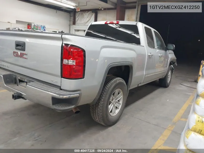 2016 GMC Sierra K1500 Sle VIN: 1GTV2MECXGZ412250 Lot: 40417225