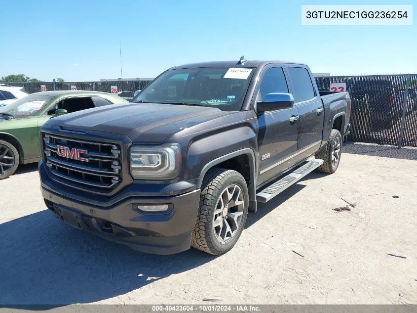 2016 GMC Sierra 1500 K1500 Slt VIN: 3GTU2NEC1GG236254 Lot: 40423604