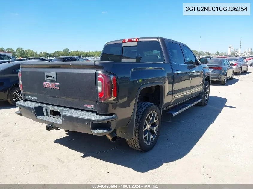 2016 GMC Sierra 1500 K1500 Slt VIN: 3GTU2NEC1GG236254 Lot: 40423604