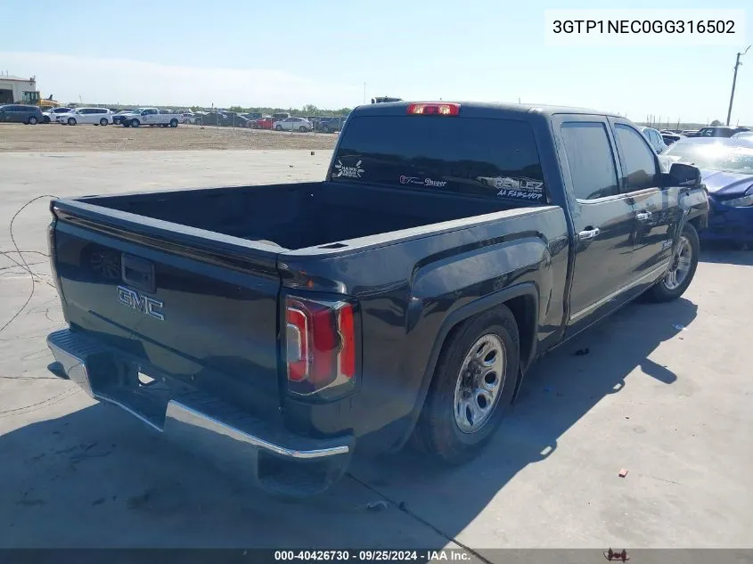 3GTP1NEC0GG316502 2016 GMC Sierra 1500 Slt