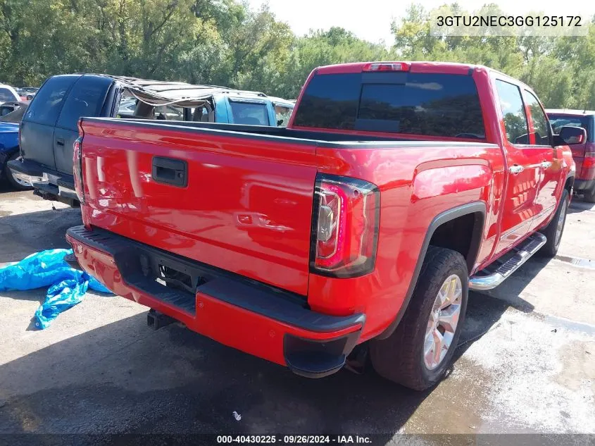 2016 GMC Sierra 1500 Slt VIN: 3GTU2NEC3GG125172 Lot: 40430225