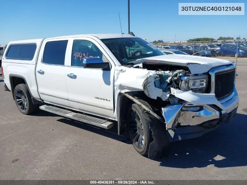 2016 GMC Sierra 1500 K1500 Slt VIN: 3GTU2NEC4GG121048 Lot: 40436351