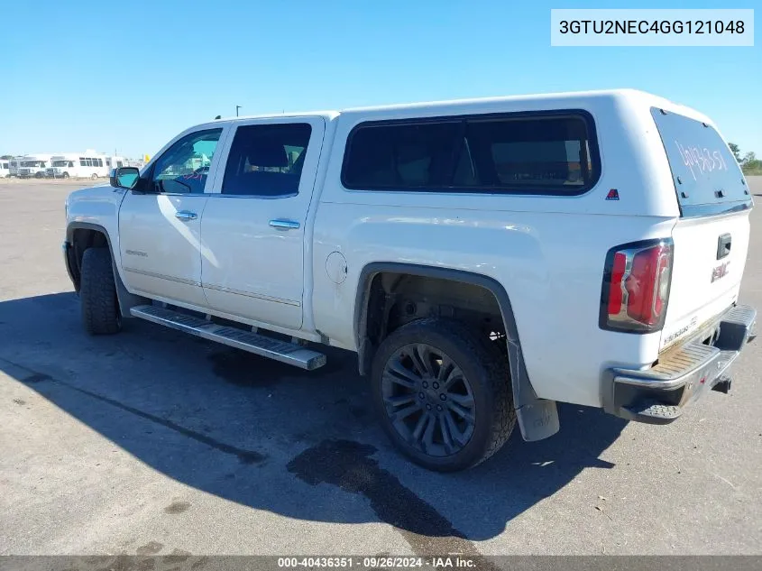 2016 GMC Sierra 1500 K1500 Slt VIN: 3GTU2NEC4GG121048 Lot: 40436351