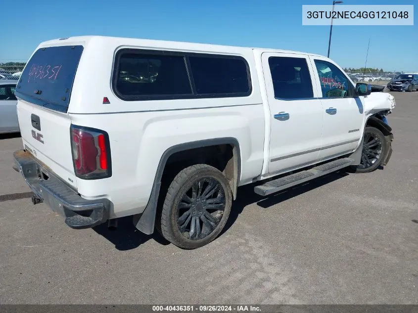 2016 GMC Sierra 1500 K1500 Slt VIN: 3GTU2NEC4GG121048 Lot: 40436351