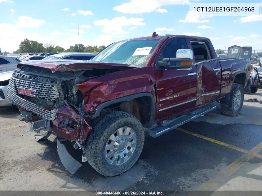 2016 GMC Sierra 2500Hd Denali VIN: 1GT12UE81GF264968 Lot: 40446680