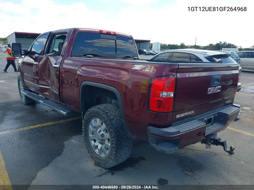 2016 GMC Sierra 2500Hd Denali VIN: 1GT12UE81GF264968 Lot: 40446680