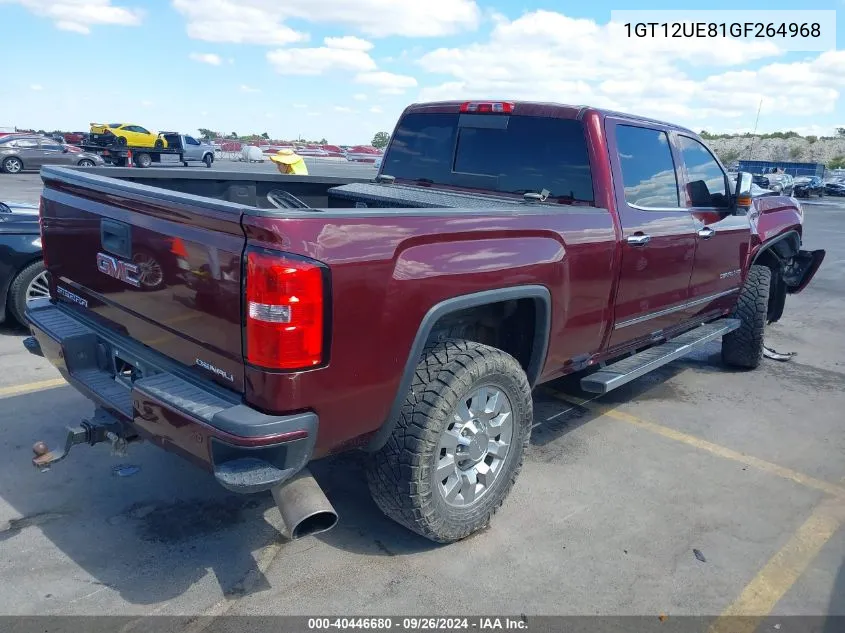 2016 GMC Sierra 2500Hd Denali VIN: 1GT12UE81GF264968 Lot: 40446680