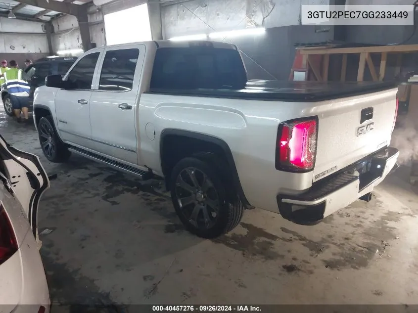 2016 GMC Sierra 1500 Denali VIN: 3GTU2PEC7GG233449 Lot: 40457276