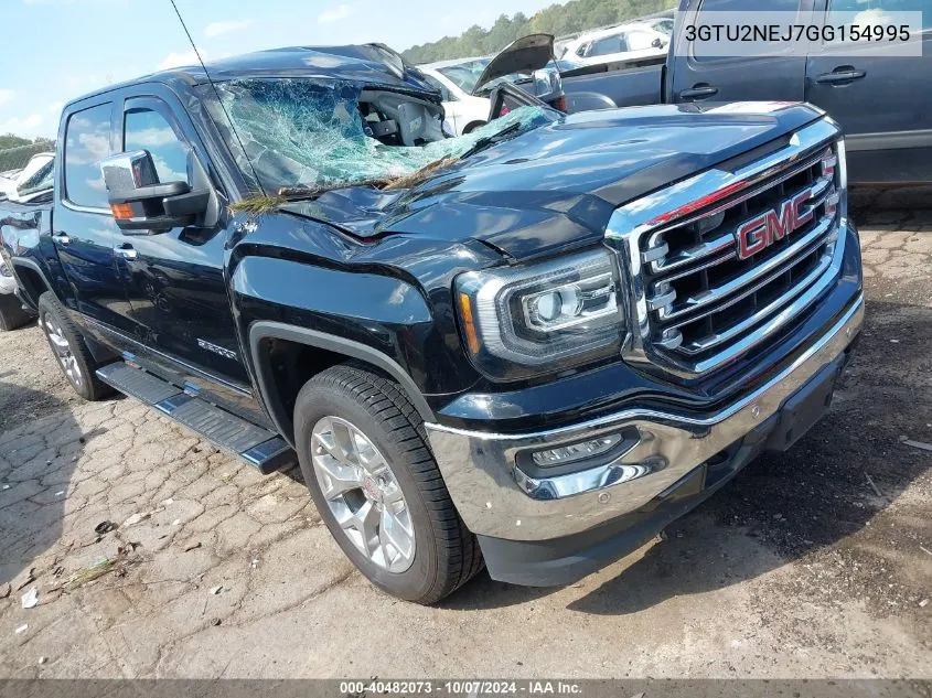 2016 GMC Sierra 1500 Slt VIN: 3GTU2NEJ7GG154995 Lot: 40482073