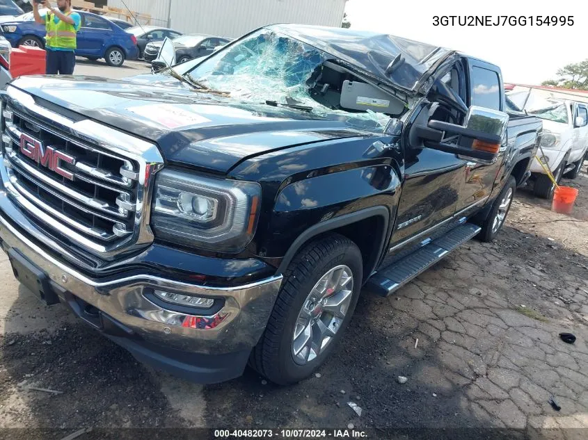 2016 GMC Sierra 1500 Slt VIN: 3GTU2NEJ7GG154995 Lot: 40482073