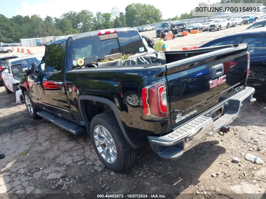 2016 GMC Sierra 1500 Slt VIN: 3GTU2NEJ7GG154995 Lot: 40482073