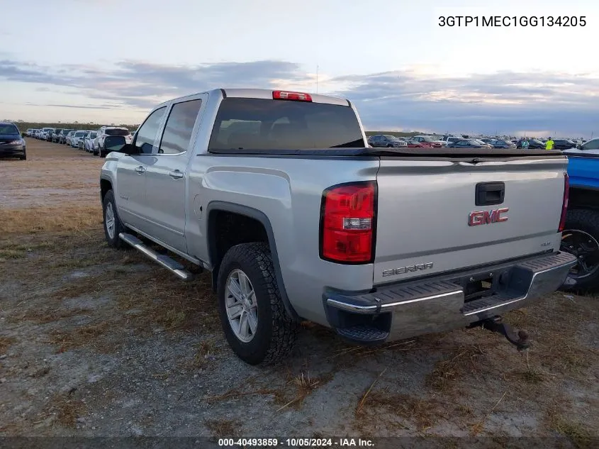 2016 GMC Sierra 1500 Sle VIN: 3GTP1MEC1GG134205 Lot: 40493859