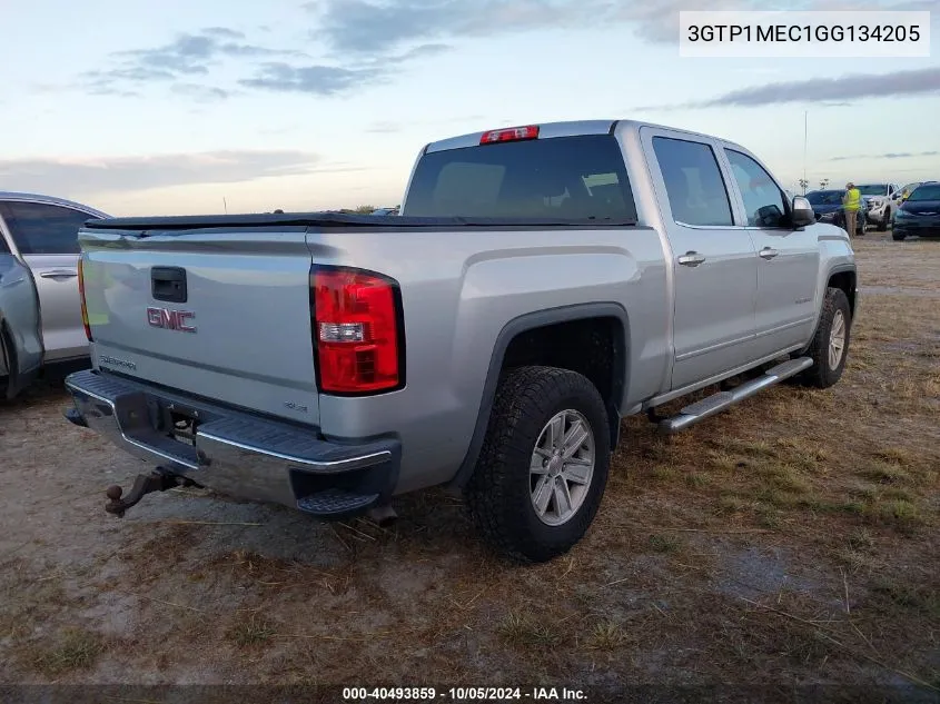 2016 GMC Sierra 1500 Sle VIN: 3GTP1MEC1GG134205 Lot: 40493859