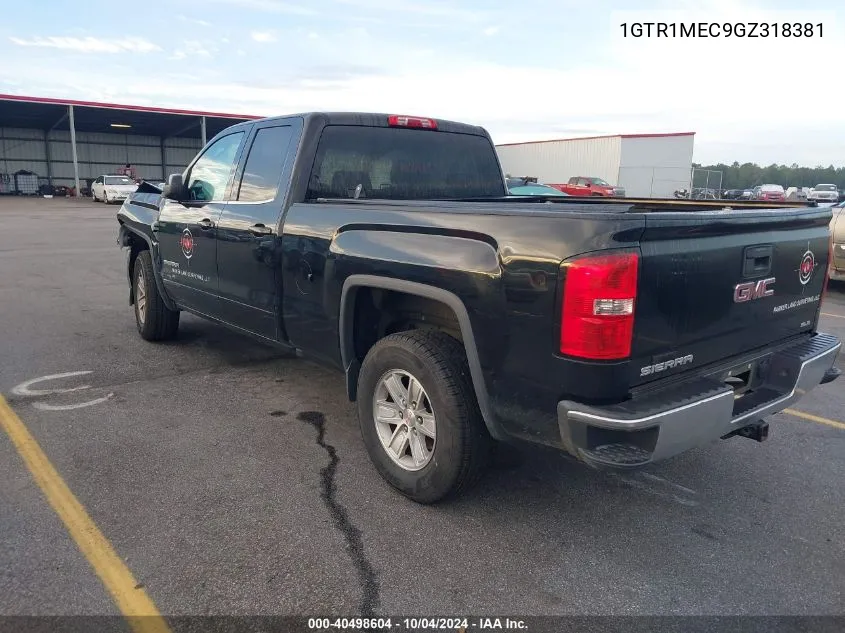 2016 GMC Sierra 1500 Sle VIN: 1GTR1MEC9GZ318381 Lot: 40498604