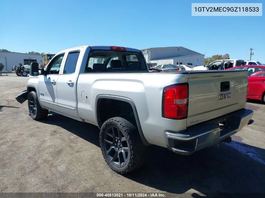 2016 GMC Sierra 1500 Sle VIN: 1GTV2MEC9GZ118533 Lot: 40513021