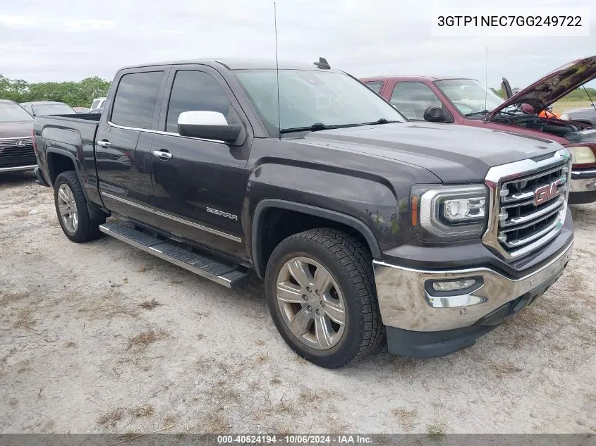 2016 GMC Sierra C1500 Slt VIN: 3GTP1NEC7GG249722 Lot: 40524194