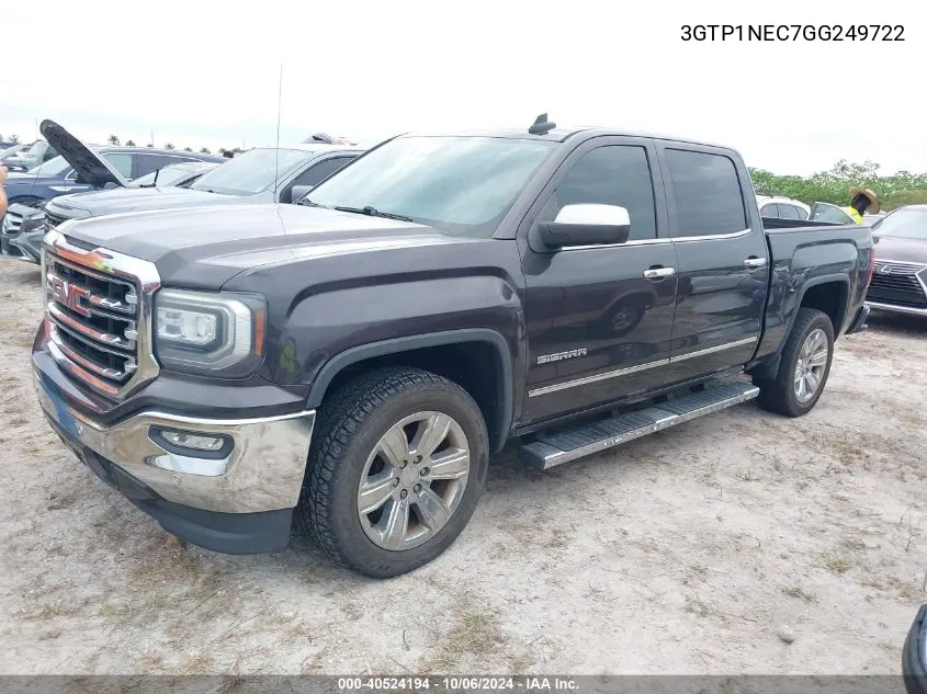 2016 GMC Sierra C1500 Slt VIN: 3GTP1NEC7GG249722 Lot: 40524194