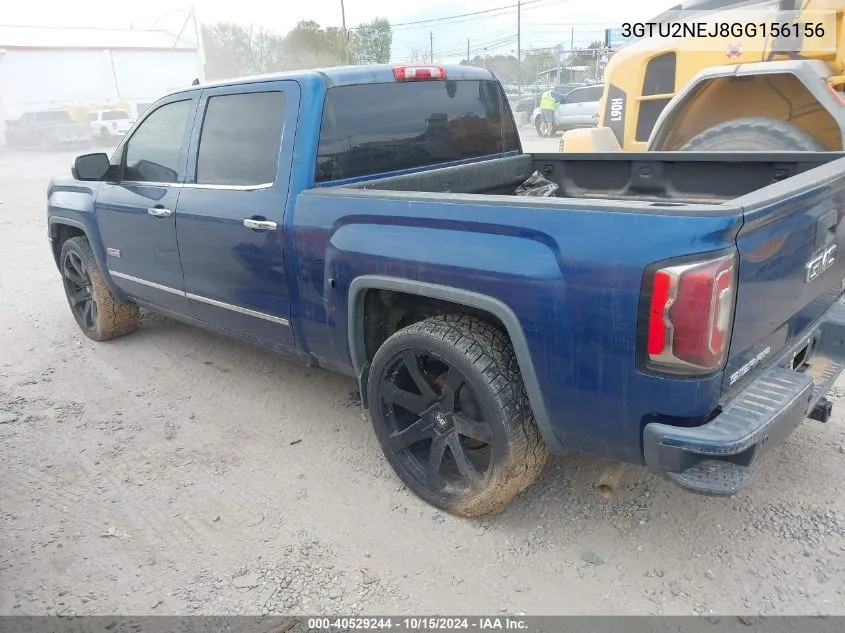 2016 GMC Sierra 1500 Slt VIN: 3GTU2NEJ8GG156156 Lot: 40529244