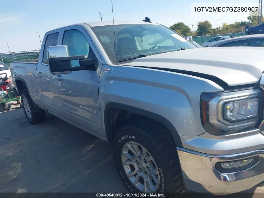 2016 GMC Sierra 1500 Sle VIN: 1GTV2MEC7GZ380907 Lot: 40540012