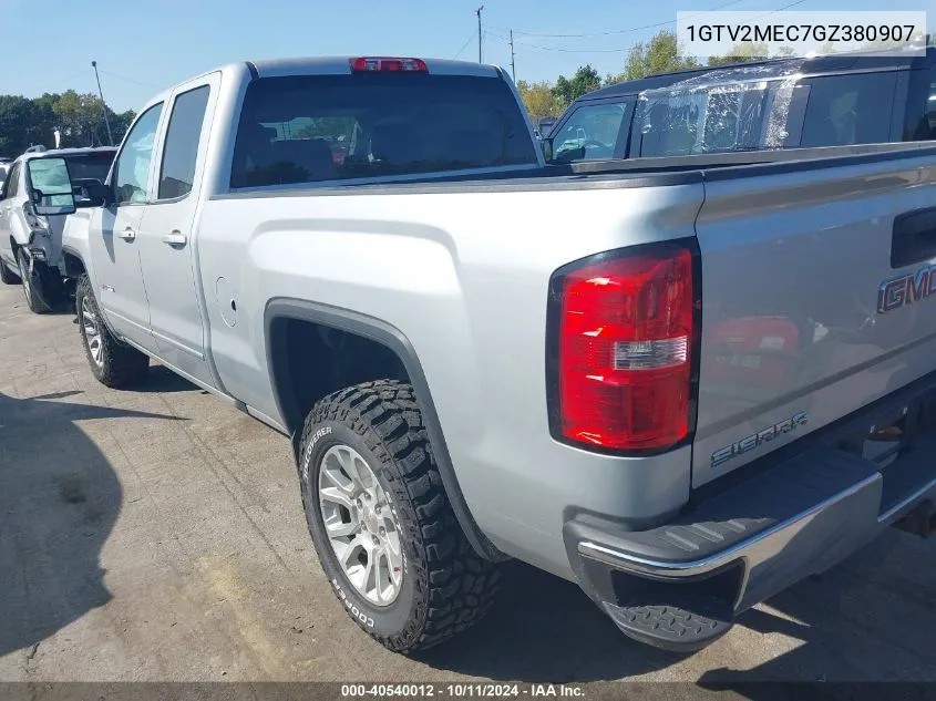 2016 GMC Sierra 1500 Sle VIN: 1GTV2MEC7GZ380907 Lot: 40540012