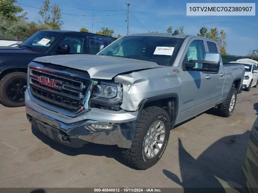 2016 GMC Sierra 1500 Sle VIN: 1GTV2MEC7GZ380907 Lot: 40540012